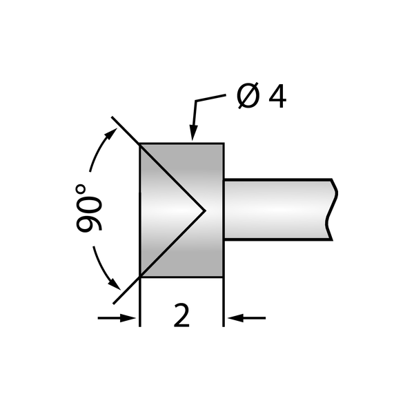 P156 Test Pin - 90° Concave Head, 250g Spring. 3A (Pack of 10)