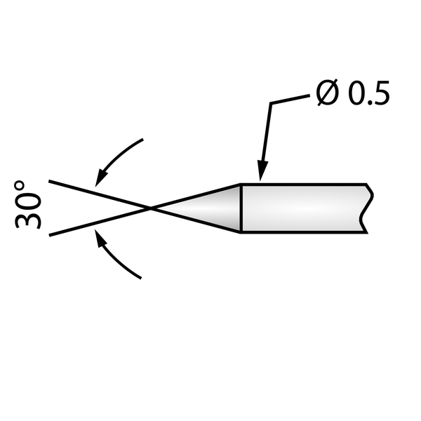 P50 Test Pin - 45° Spear Point, 80g Spring (Pack of 10)