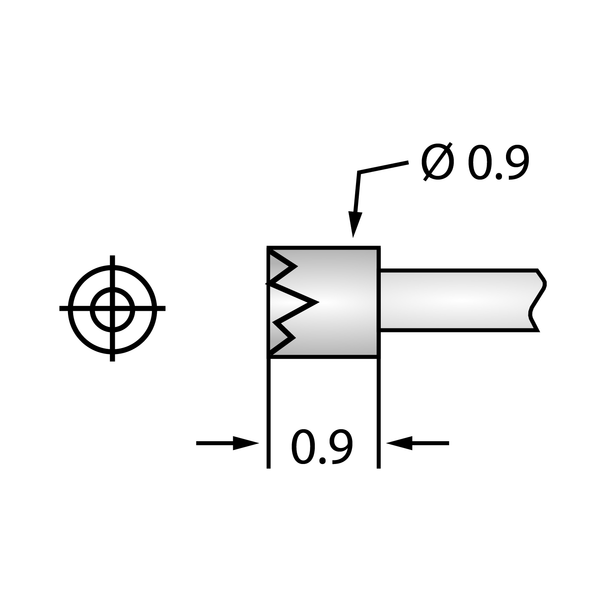 P50 Test Pin - Crown Head, 80g Spring (Pack of 10)