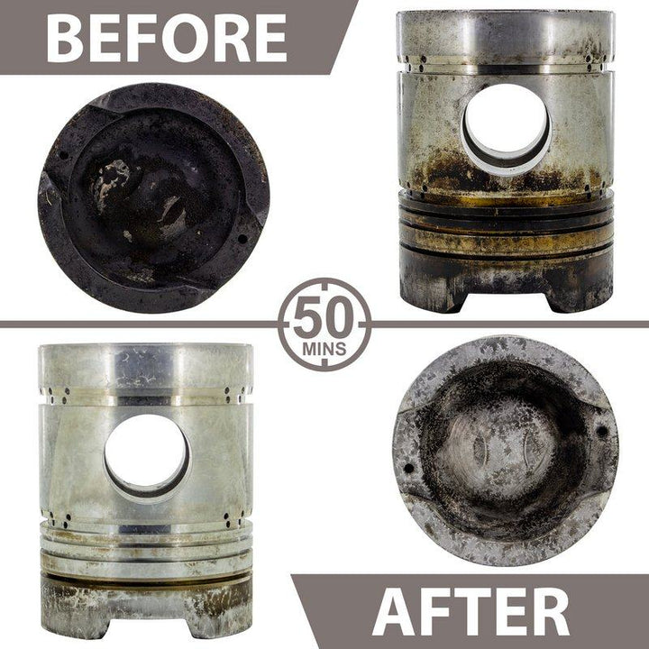 Allendale Ultrasonics Cleaning Solution Carburettor Ultrasonic Fluid US SO CAR 1L 10567 a before and after piston