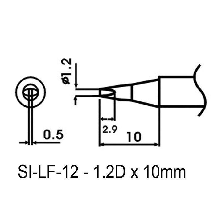 Aoyue Soldering Iron Tip LF Type SI LF 12D 12d drawing