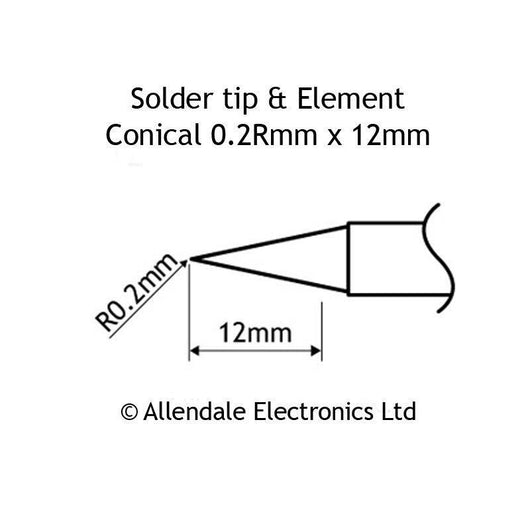 Aoyue Soldering Iron Tip LF Type SI LF LB 10109 SI LF LB DIMENSIONS