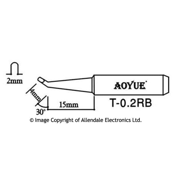 Aoyue T-0.2RB Sharp Bent Type Soldering Iron Tip | pcb-soldering.co.uk ...